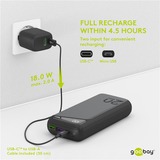 goobay  Quick Charge Powerbank 20.000 mAh, Batterie portable Noir