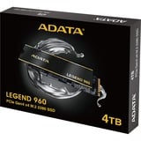 ADATA LEGEND 960 4 To M.2 PCI Express 4.0 NVMe 3D NAND SSD Gris foncé/Or, 4 To, M.2, 7400 Mo/s