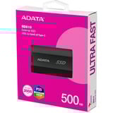 ADATA SD810 500 Go USB Type-C USB 3.2 Gen 2x2 Noir SSD externe Noir, 500 Go, USB Type-C, USB 3.2 Gen 2x2, 2000 Mo/s, Noir