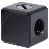Alphacool 17557 pièce et accessoire pour systèmes de refroidissement d'ordinateurs, Connexion Noir, Acétal, Noir, 1/4", 26,5 mm, 26,5 mm, 26,5 mm