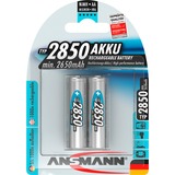 Ansmann 5035202 pile domestique Batterie rechargeable AA Hybrides nickel-métal (NiMH) Bleu, Batterie rechargeable, AA, Hybrides nickel-métal (NiMH), 1,2 V, 2 pièce(s), 2850 mAh