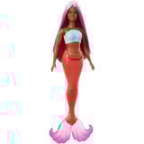 Barbie Poupée sirène aux cheveux colorés Rouge
