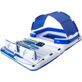 Bestway Coolerz Article de sport gonflable BRISE TROPICALE - 3.89m x 2.74m, Lit gonflable Blanc/Bleu, Bleu, Blanc, Ile flottante, Motif, Vinyl, 540 kg, Chine