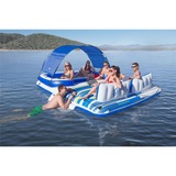 Bestway Coolerz Article de sport gonflable BRISE TROPICALE - 3.89m x 2.74m, Lit gonflable Blanc/Bleu, Bleu, Blanc, Ile flottante, Motif, Vinyl, 540 kg, Chine