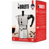 Bialetti Moka Express 0,3 L Aluminium, Noir, Machine à expresso Argent, 0,3 L, Aluminium, Noir, 6 tasses, Aluminium, Moka Express, CE