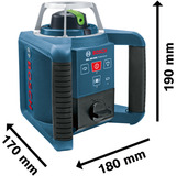 Bosch Laser rotatif GRL 300 HVG Professional, avec support Bleu/Noir