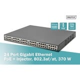 Digitus Injécteur 24 ports/Ethernet/PoE+ 370W, Switch Noir