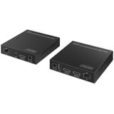 Digitus Kit d'extension KVM IP fibre HDMI, Switch KVM Noir