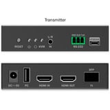 Digitus Kit d'extension KVM IP fibre HDMI, Switch KVM Noir