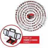 EINHELL Lampe professionnelle sans fil TP-CL 18/3000 Li Set - Solo, 18Volt, Projecteur de chantier Rouge