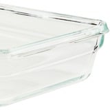 Emsa CLIP & CLOSE N1041400 boîte hermétique alimentaire Carré 0,8 L Transparent 1 pièce(s) Transparent/Rouge, Boîte, Carré, 0,8 L, Transparent, Verre, 420 °C