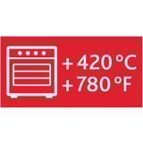 Emsa CLIP & CLOSE N1041400 boîte hermétique alimentaire Carré 0,8 L Transparent 1 pièce(s) Transparent/Rouge, Boîte, Carré, 0,8 L, Transparent, Verre, 420 °C