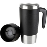 Emsa TRAVEL MUG Handle Tasse Noir, Gobelet thermique Noir/en acier inoxydable, Unique, 0,36 L, Noir, Acier inoxydable