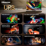 Hisense 85UR8DS RGB MiniLED 85" 4K Ultra HD TV Noir/gris foncé