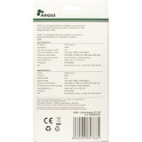 Inter-Tech Adaptateur USB Argus IT-732, connecteur USB-C > prise RJ-45 Noir