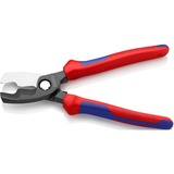 KNIPEX Coupe-câbles 95 12 200, Tenailles de cran Rouge/Bleu, à double tranchants