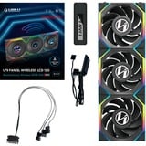 Lian Li UNI FAN SL120 LCD Wireless Reverse Blade ventilateurs de boîtier RGB  Noir, 3 pièces, 120 x 124.5 x 28 mm, PWM