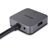 Lindy Hub USB 3.0 4 ports Gris/Noir
