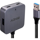 Lindy Hub USB 3.0 4 ports Gris/Noir