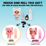 MGA Entertainment Yummiland Lip Gloss Doll Series 2- Mystery Chase 2 (Neopolitan/Avery Ice Cream), Poupée Mini poupée, Femelle, 4 an(s), 100 mm, Multicolore