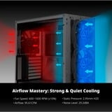 Montech HP140 ARGB PWM 140x140x25 ventilateurs de boîtier Noir, 3 pièces, 140 x 140 x 25 mm