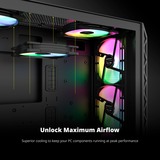 Montech HP140 ARGB PWM 140x140x25 ventilateurs de boîtier Noir, 3 pièces, 140 x 140 x 25 mm