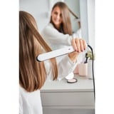 Rowenta OPTILISS II Fer à lisser À chaleur Blanc, Lisseur de cheveux Blanc/Noir, Fer à lisser, À chaleur, Barre de défilement, Forme de baril raide, Tous types de cheveux, Long, Moyen, Court