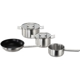 Siemens HZ9SE040 lot de casseroles 4 pièce(s), Ensemble de pot Acier inoxydable, Acier inoxydable, Acier inoxydable, Acier inoxydable, Verre, 220 °C, Induction