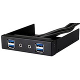 SilverStone FP32-E carte et adaptateur d'interfaces Interne USB 3.2 Gen 1 (3.1 Gen 1), Panneau avant Noir, Parallèle, USB 3.2 Gen 1 (3.1 Gen 1), Audio in, Auoio out, Noir, 101,6 mm, 120 mm