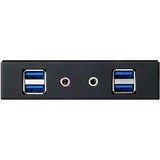 SilverStone FP32-E carte et adaptateur d'interfaces Interne USB 3.2 Gen 1 (3.1 Gen 1), Panneau avant Noir, Parallèle, USB 3.2 Gen 1 (3.1 Gen 1), Audio in, Auoio out, Noir, 101,6 mm, 120 mm