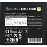 SilverStone Triton 750Rz alimentation  modulaire 750 watt Noir, 1x 12V-2x6, 3x PCIe