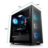 Thermaltake PC-000038-DE, PC gaming Noir/transparent