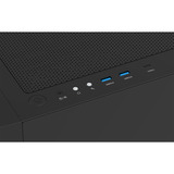 Thermaltake  boîtier midi tower Noir | 2x USB-A | 1x USB-C | RGB | Window