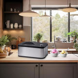Unold 48826 Eismaschine & Joghurtbereiter EVA Compresseur pour sorbetière 1,5 L 120 W Noir, Acier inoxydable Acier inoxydable/Noir, Compresseur pour sorbetière, 1,5 L, 1 bols, Noir, Acier inoxydable, LED, 1,2 m
