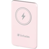 Verbatim Charge 'n' Go Lithium Polymère (LiPo) 5000 mAh Recharge sans fil Rose, Powerbank Rose, 5000 mAh, Lithium Polymère (LiPo), Quick Charge 3.0, Recharge sans fil, Rose