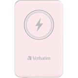 Verbatim Charge 'n' Go Lithium Polymère (LiPo) 5000 mAh Recharge sans fil Rose, Powerbank Rose, 5000 mAh, Lithium Polymère (LiPo), Quick Charge 3.0, Recharge sans fil, Rose