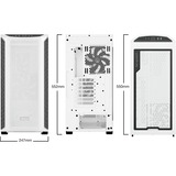 be quiet! SHADOW BASE 800 DX, Boîtier PC Blanc, 2x USB-A | 1x USB-C | RGB | Tempered Glass