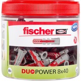 fischer DUOPOWER 8x40, Cheville Gris clair/Rouge