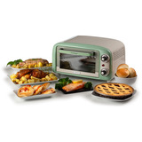 Ariete 3919/04 10 L 800 W Vert Grill, Mini four Blanc/vert clair, 10 L, Vert, Pose libre, Rotatif, 90 - 230 °C, Mécanique