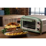 Ariete 3919/04 10 L 800 W Vert Grill, Mini four Blanc/vert clair, 10 L, Vert, Pose libre, Rotatif, 90 - 230 °C, Mécanique
