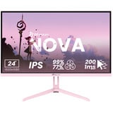 Arozzi Nova 24T1K200 23.8" Moniteur gaming rose fuchsia, 1x DisplayPort, 1x HDMI, 200 Hz