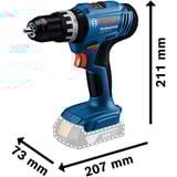 Bosch Perceuse-visseuse à percussion sans fil GSB 18V-25 Professional solo, 18 Volt, Perceuse à percussion Bleu/Noir