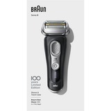 Braun Series 9 81728153 rasoir pour homme Rasoir à grille Tondeuse Noir Noir/Argent, Rasoir à grille, Noir, LED, Chargement, Énergie, Batterie, Lithium-Ion (Li-Ion)