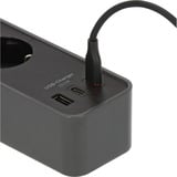 Brennenstuhl Multiprise Ecolor 4 prises avec 2x USB-C, 1x USB-A Noir/Anthracite