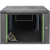 Digitus Boîtier mural de série Dynamic Basic -600 x 600 mm (lxp), Armoire informatique Noir, Rack monté sur le mur, 9U, 60 kg, Verrouillage des touches, 26 kg, Noir