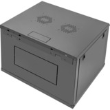 Digitus Boîtier mural de série Dynamic Basic -600 x 600 mm (lxp), Armoire informatique Noir, Rack monté sur le mur, 9U, 60 kg, Verrouillage des touches, 26 kg, Noir