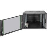 Digitus Boîtier mural de série Dynamic Basic -600 x 600 mm (lxp), Armoire informatique Noir, Rack monté sur le mur, 9U, 60 kg, Verrouillage des touches, 26 kg, Noir