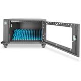 Digitus Chariot de charge mobile, 16 stations de charge, pour ordinateurs portables/tablettes jusqu'à 14" Gris, 16x USB-C