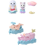 EPOCH Sylvanian Families - Set de jeu parc d'attractions Balade sur les vagues, Jouets de construction 