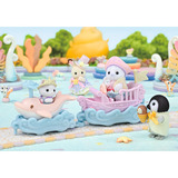 EPOCH Sylvanian Families - Set de jeu parc d'attractions Balade sur les vagues, Jouets de construction 
